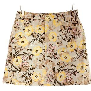 Croft & Barrow Floral short skirt  Floral Classic Fit 5 Pocket Twill Stretch sz8